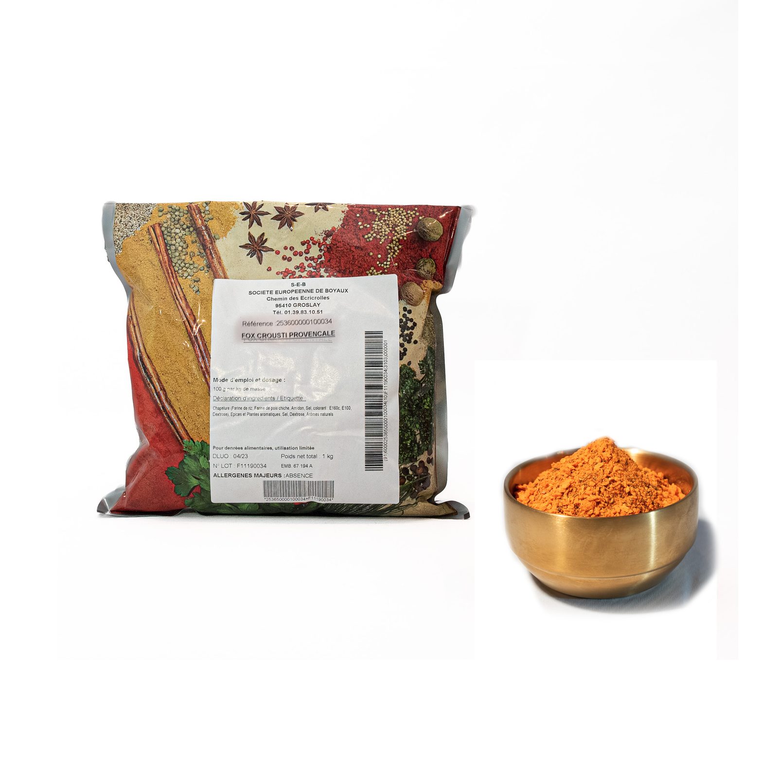 Panure Fox Crousti provençale SEB en sachet de 1 kg