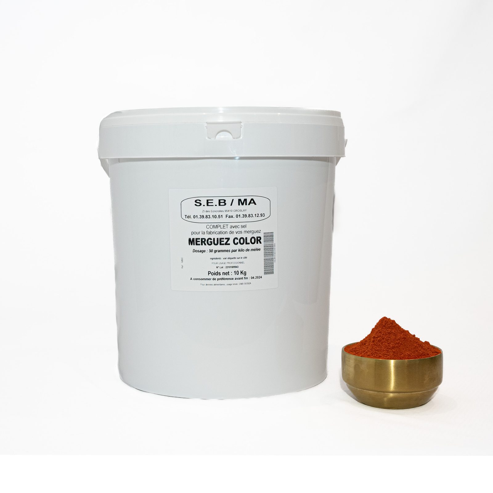 Seau d'assaisonnement complet Merguez SEB de 10 kg